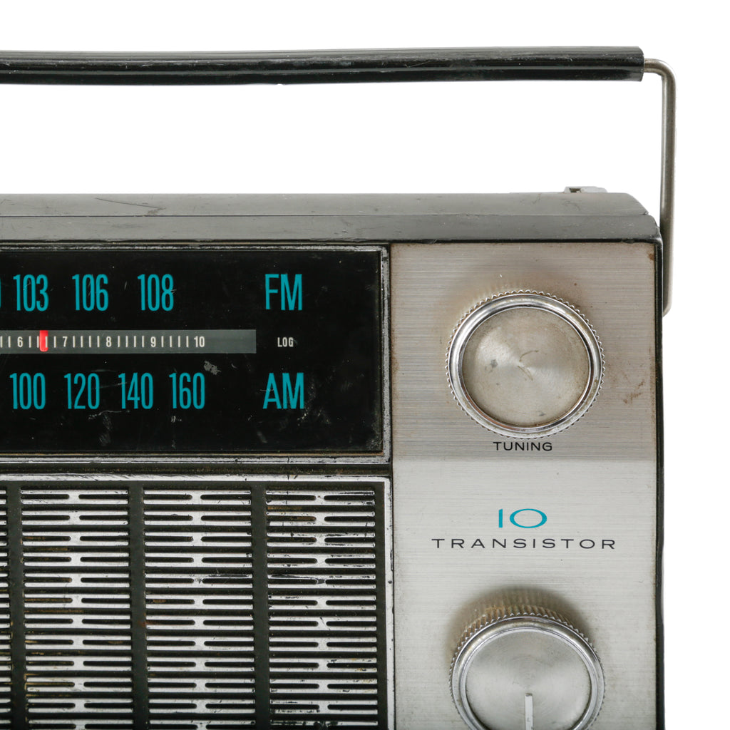 Black and Silver Portable Radio