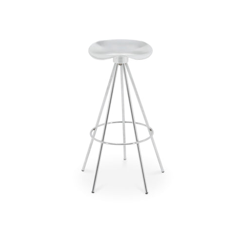 Silver/Chrome Saddle Bar Stool
