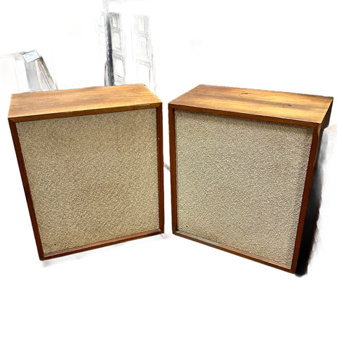 Wood Paneled Vintage KLH Wide Speakers