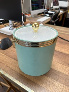 Mint Green and Gold Ice Bucket