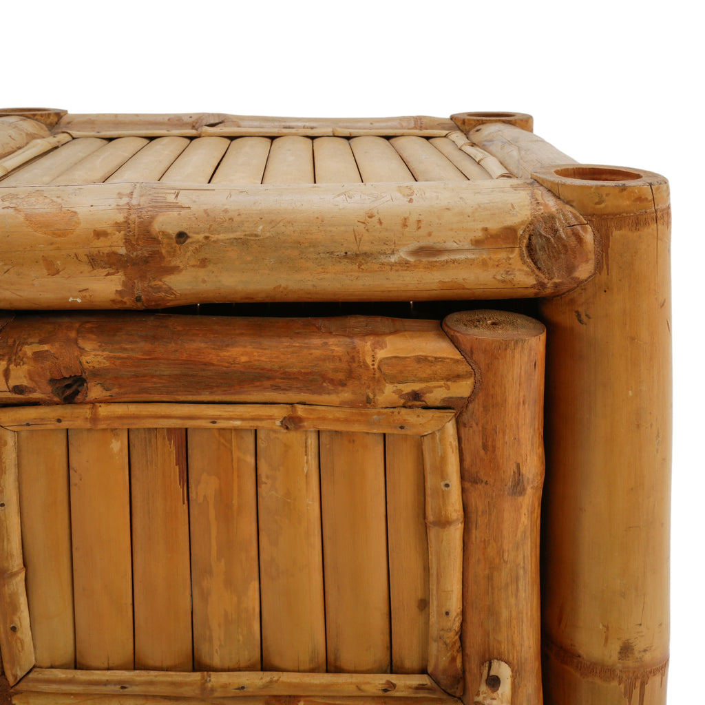 Bamboo Single-Door Nightstand
