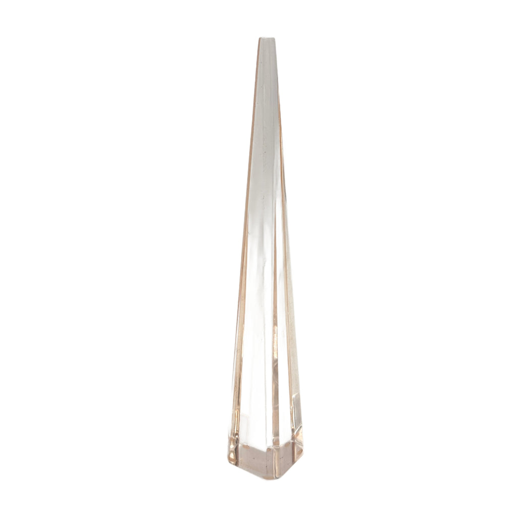 Pink Lucite Obelisk Sculpture