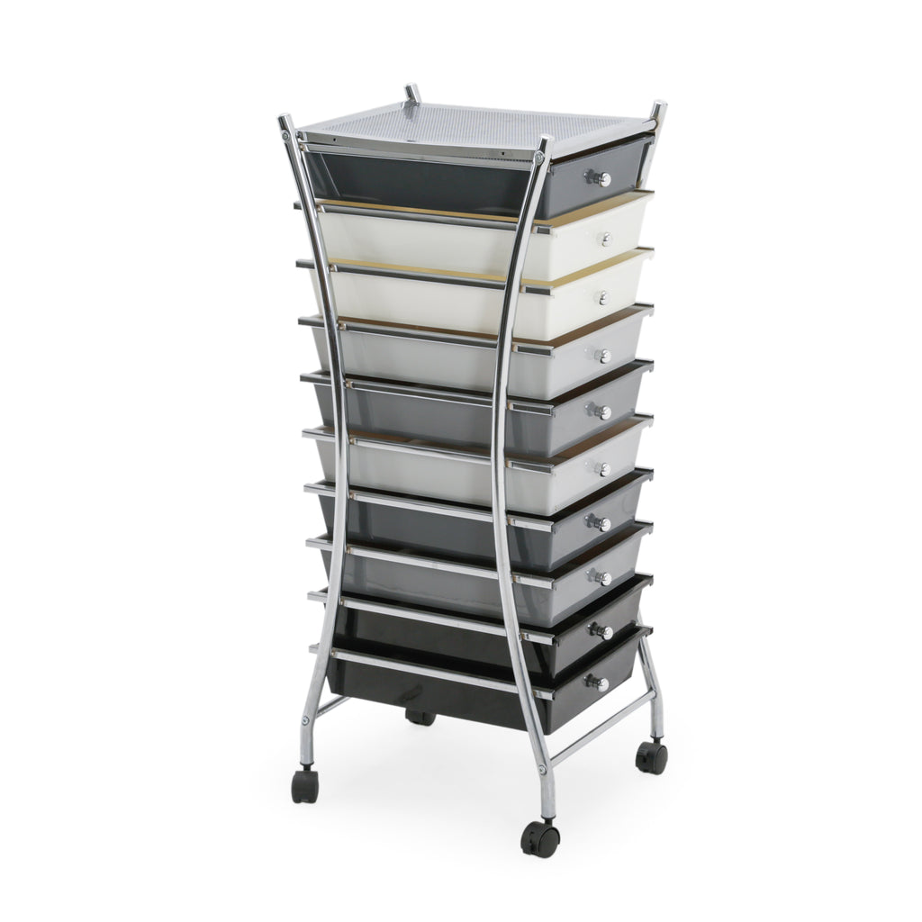 Multi-Color Plastic Drawer Storage Cart