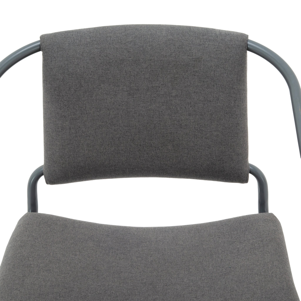 Dark Gray Fabric Upholstered Swivel Office Chair