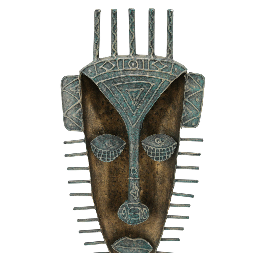 Mask Sculpture Set on Stands