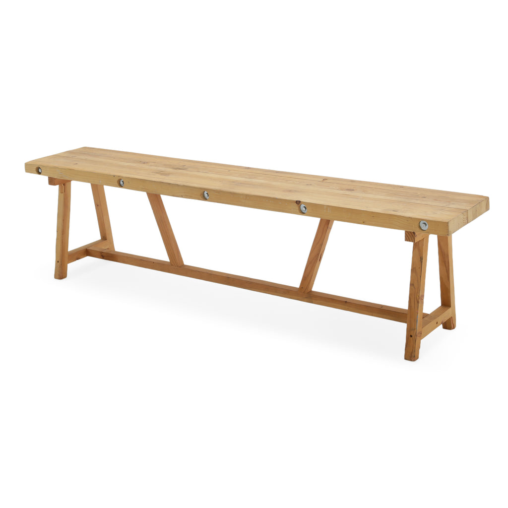 Wood Plank Dining Bench