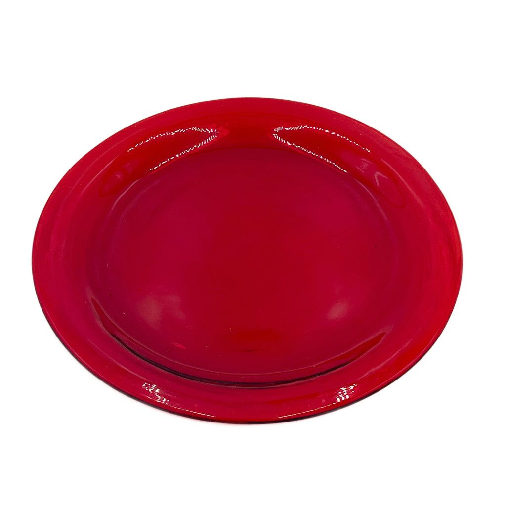 Large Red Glass Plate