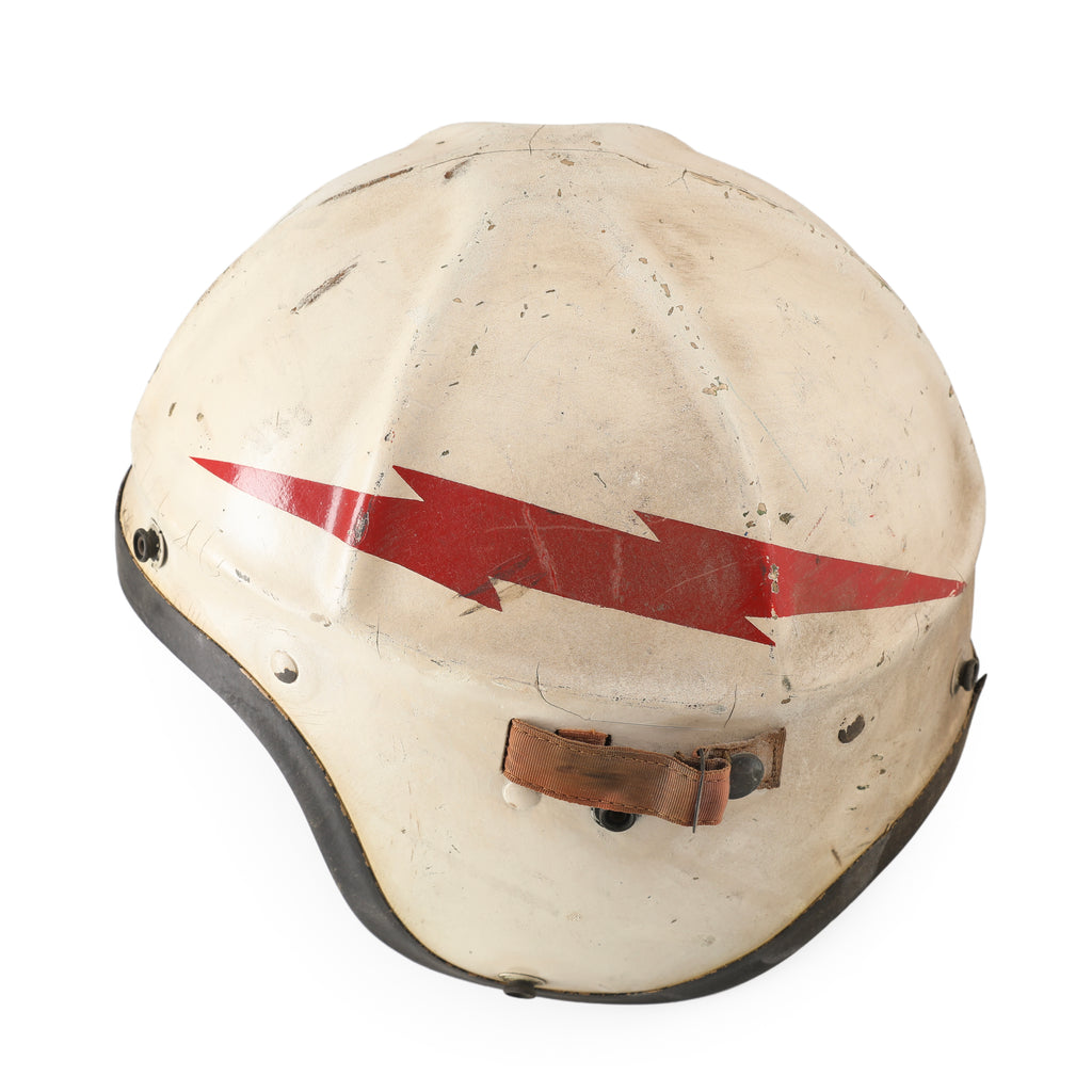 Cream Fiberglass Stunt Camera Helmet