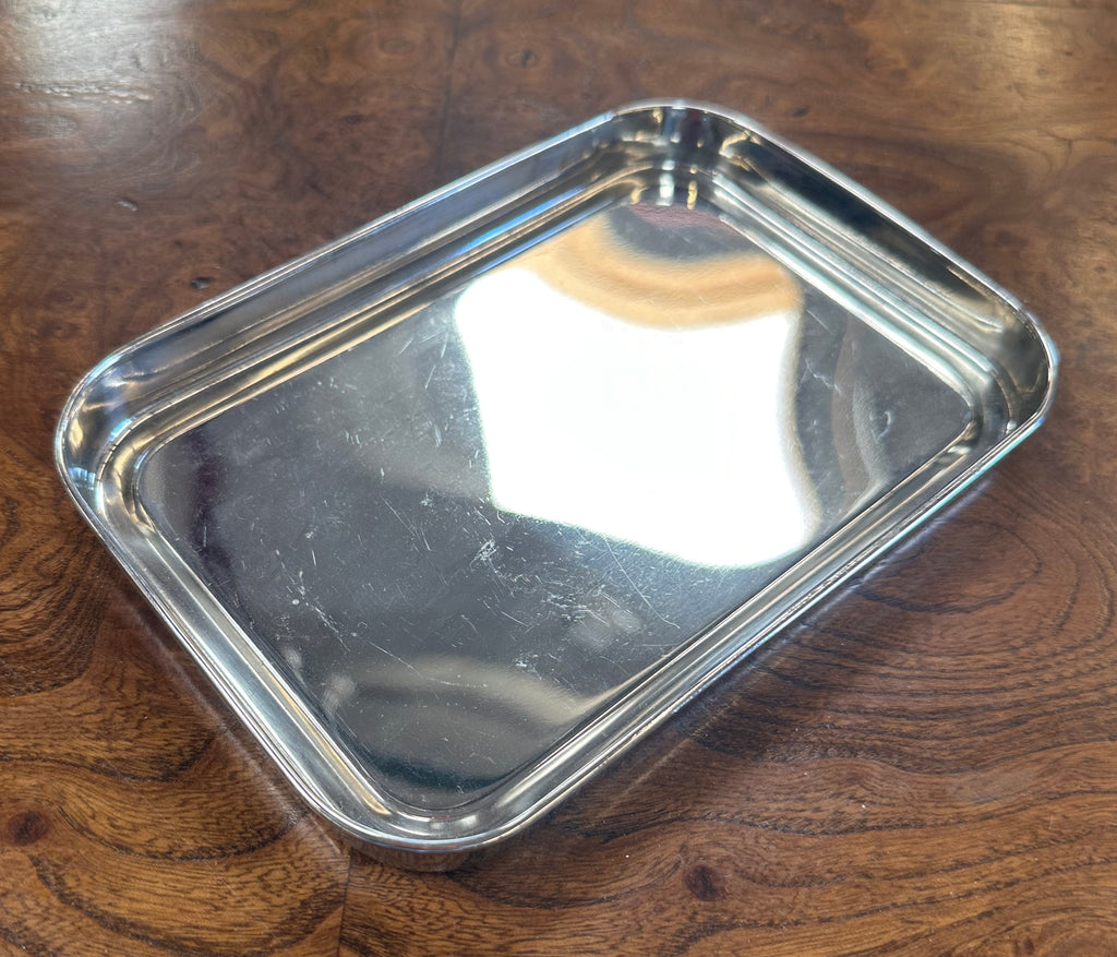 Silver Polished Stainless Steel Rectangular Serving Tray