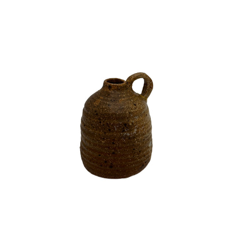 Speckled Brown Ceramic Jug Vase
