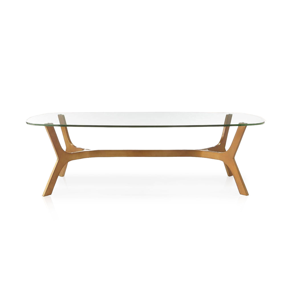 Glass & Brass Elf Coffee Table