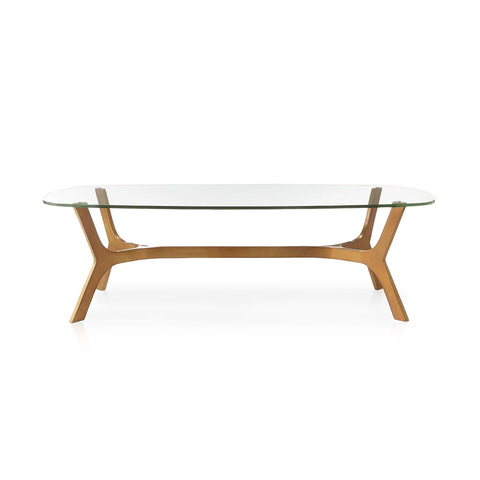Glass & Brass Elf Coffee Table