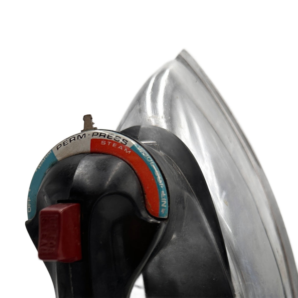 Vintage Silver & Black Electric Iron