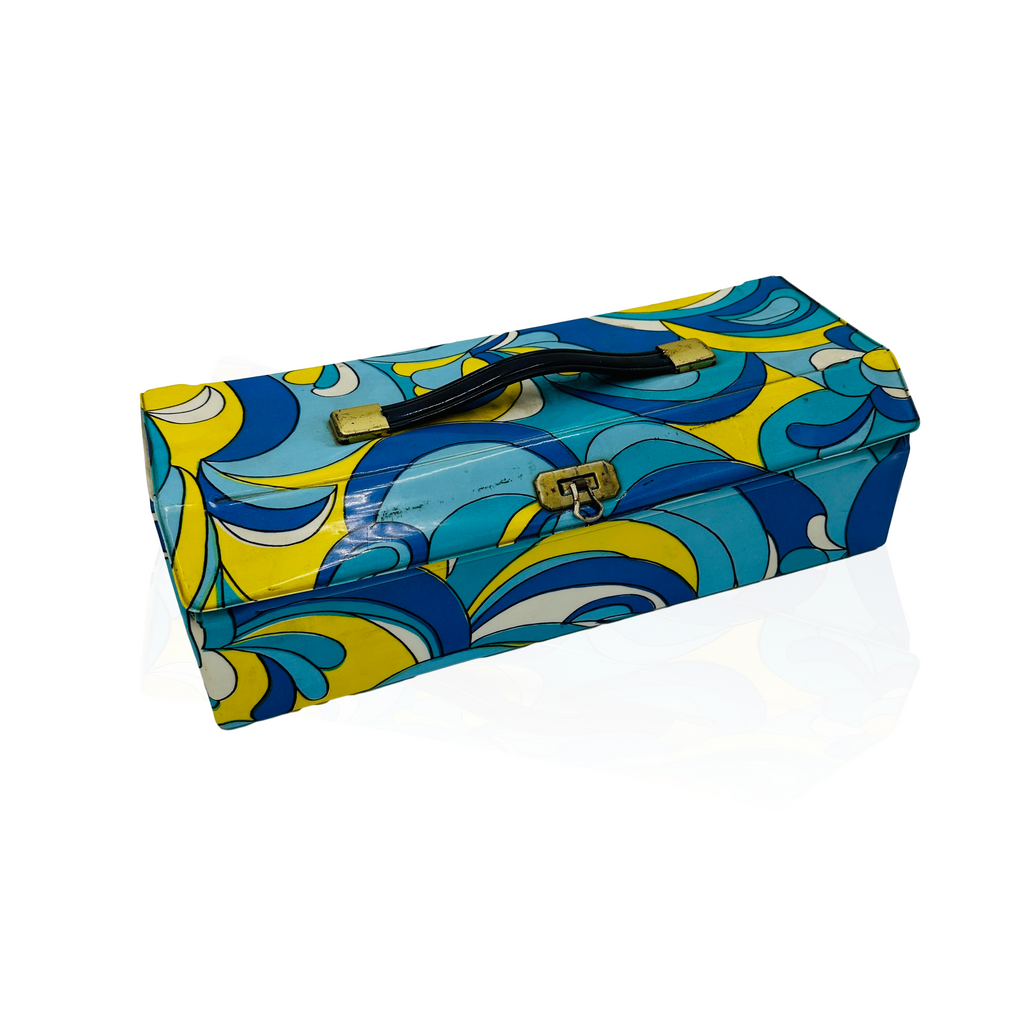Blue Yellow Psychedelic Swirl Box