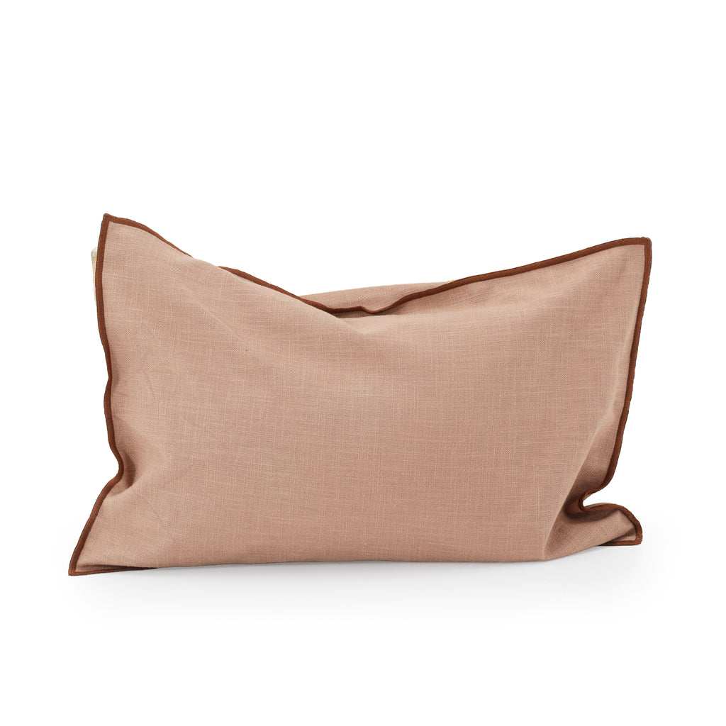 Tan Linen Throw Pillow