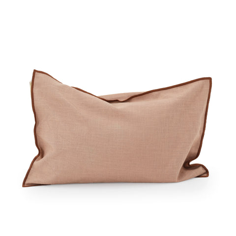 Tan Linen Throw Pillow