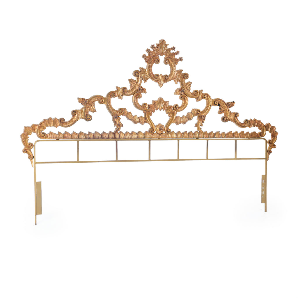 Ornate Gilded Gold Rococo Style Headboard