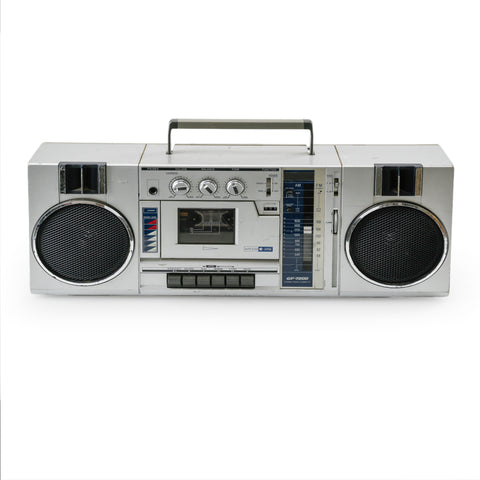 Silver / Metal Sharp GF-7200 Stereo Radio Cassette Boombox