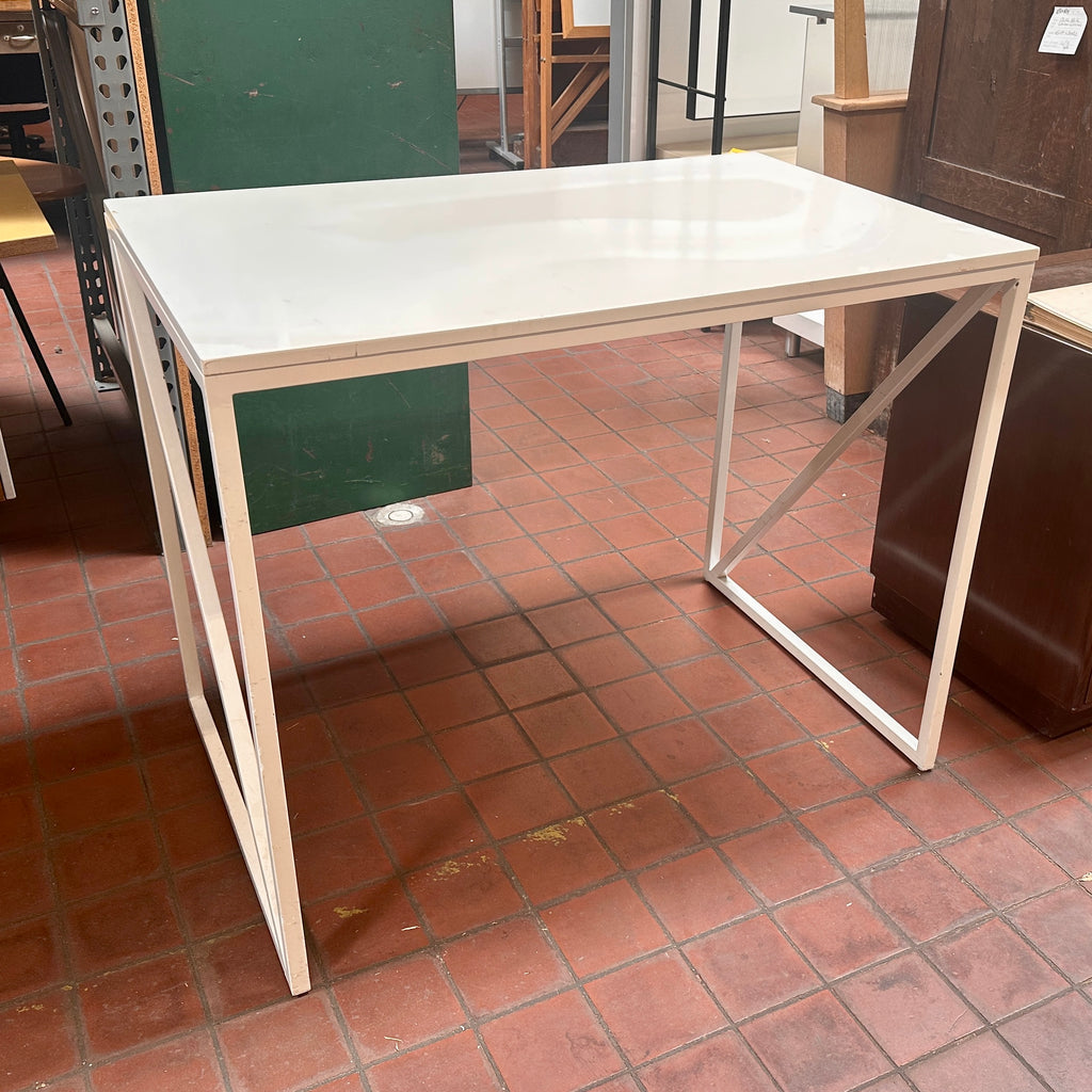 White Frame Work Table