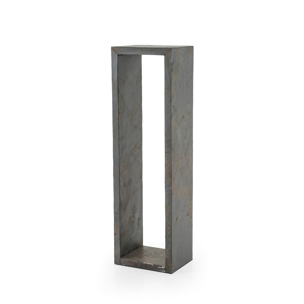 Dark Gray Slate Open Column Pedestal - Single