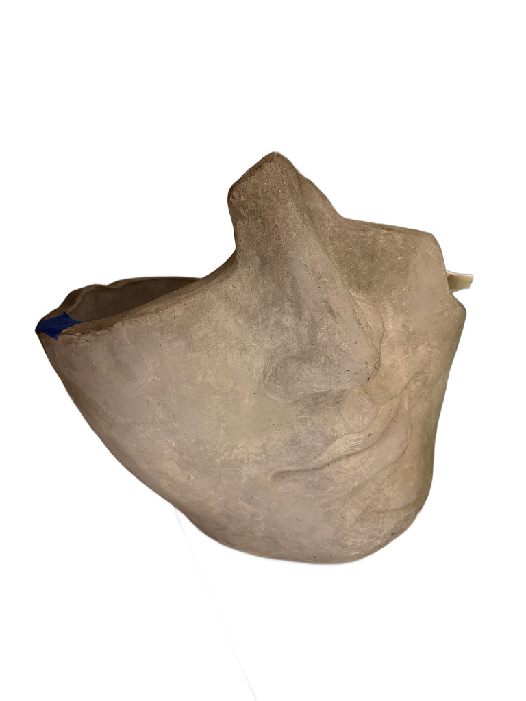 Half Face Stone Sculpture / Pot
