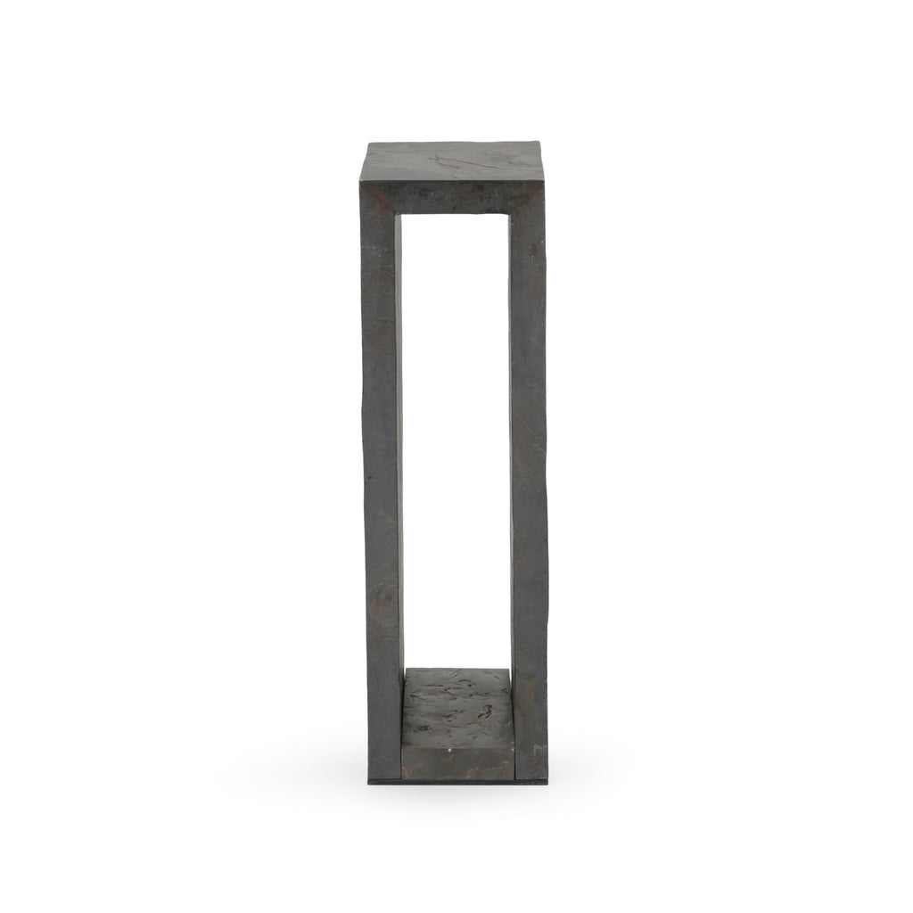 Dark Gray Slate Open Column Pedestal - Single
