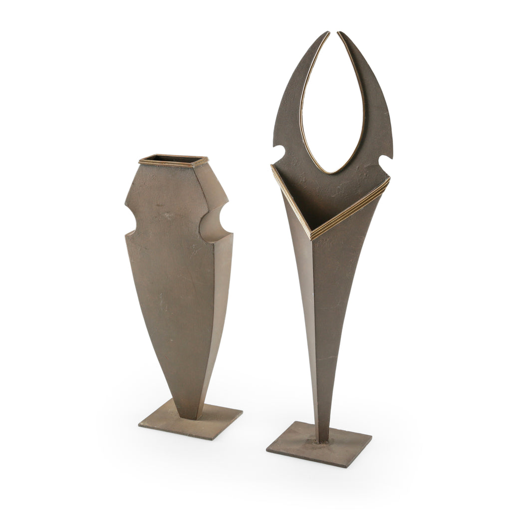 Bronze Abstract Decorative Vases