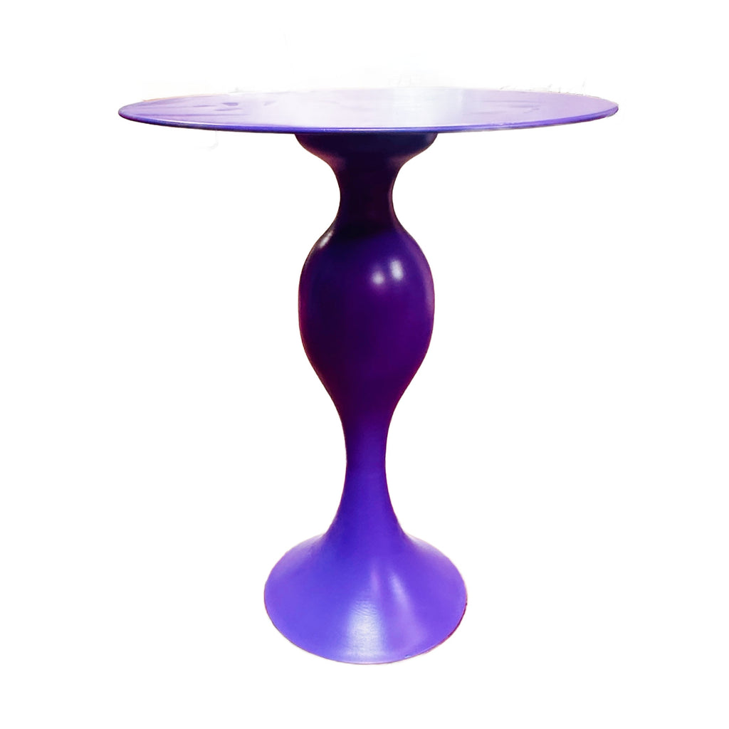Purple Hourglass Side Table