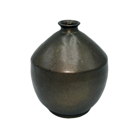 Dark Bronze Bulbous Vase