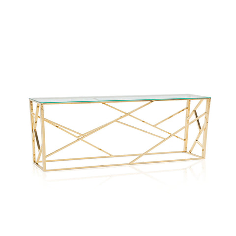 Gold Geometric Coffee Table