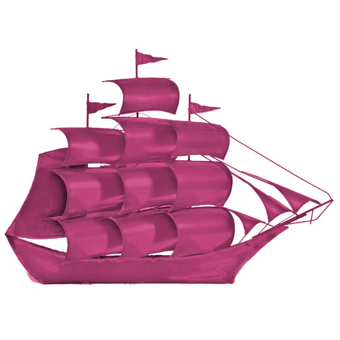 Magenta Clipper Ship Wall Hanging