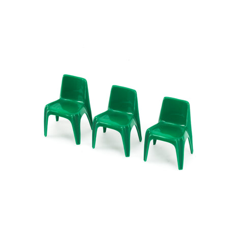 Miniature Green Acrylic Chairs (A+D)