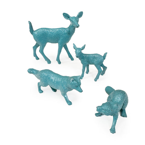Miniature Blue Animal Toys (A+D)