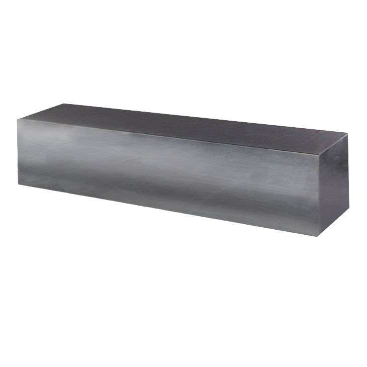 Mirrored Chrome Rectangular Pedestal Bench