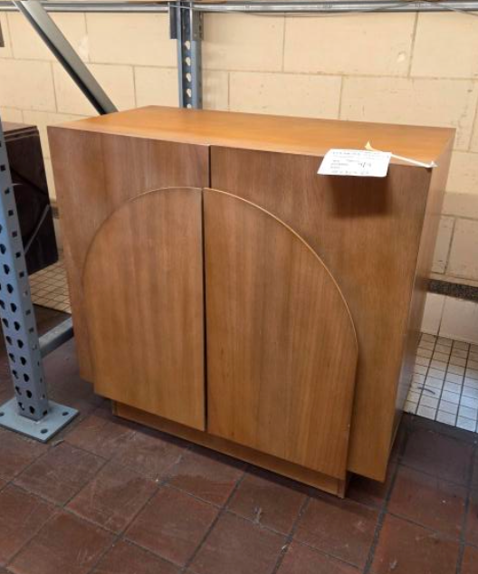 Modern Wood Cabinet with Arched Doors