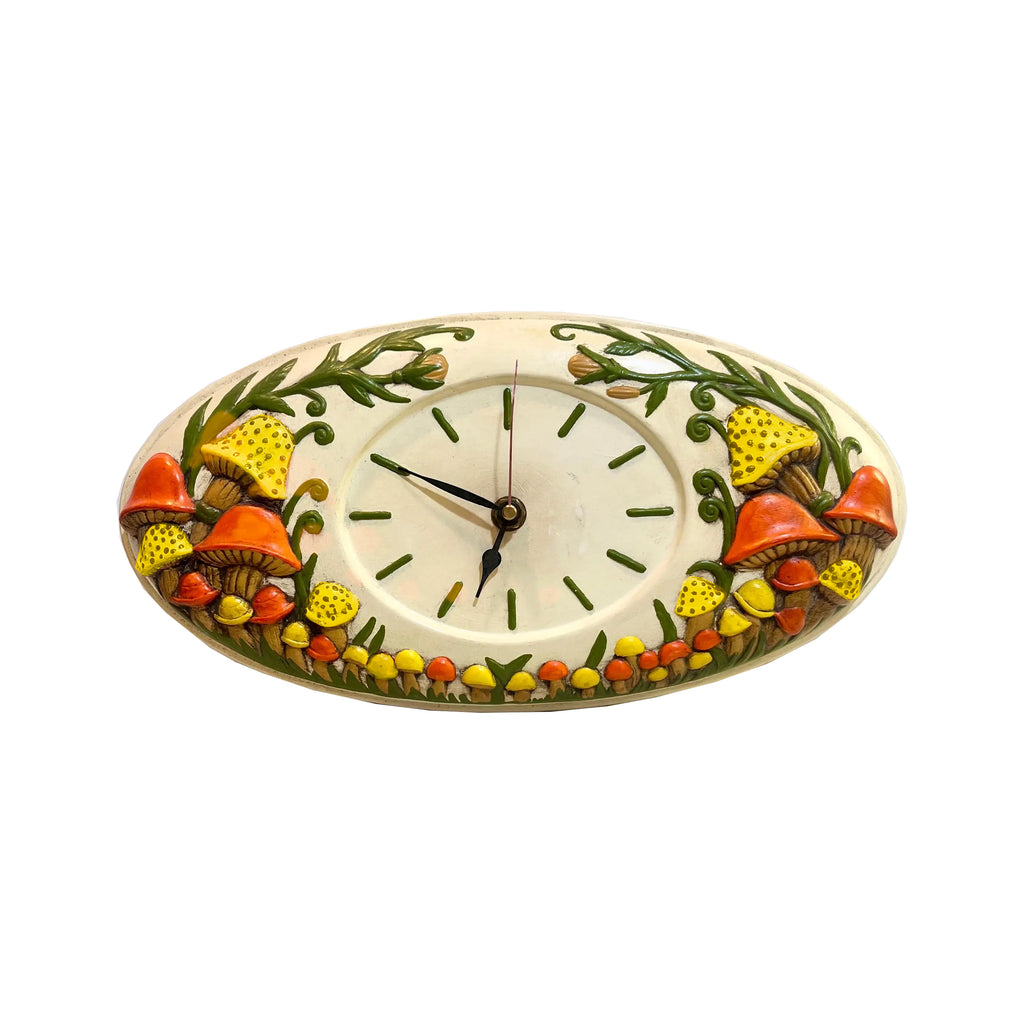 Mushroom wall clock