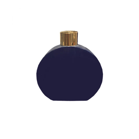 Blue Round Glass Perfume Bottle