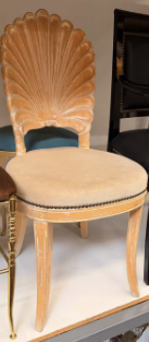 Light Pink Side Chair with Shell Back