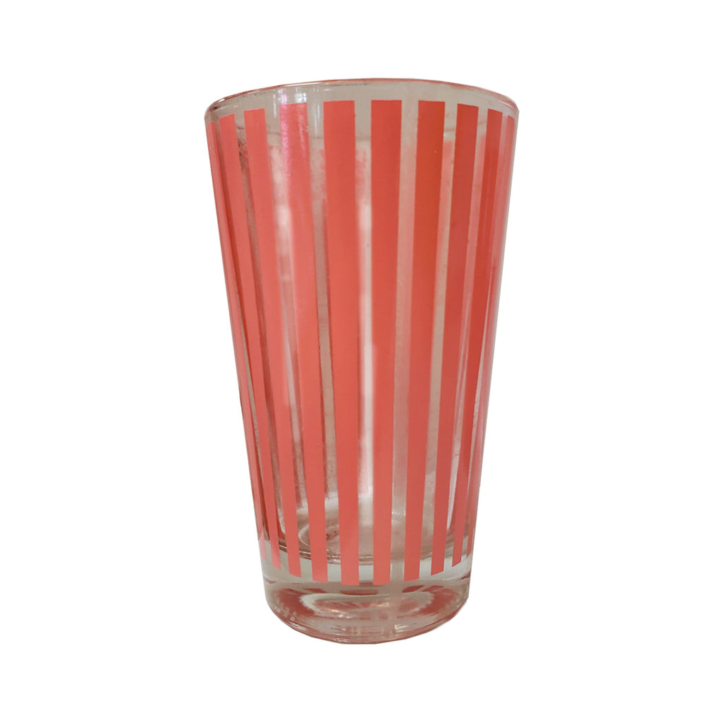 Pink Stripe Juice Glass