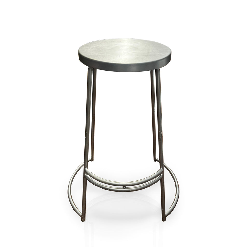 Silver Matte Stool