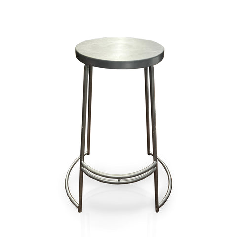 Silver Matte Stool