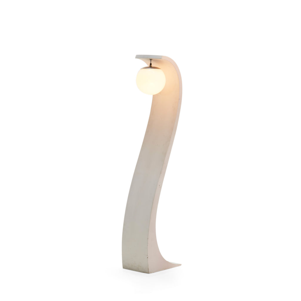 Small White Modeline Floor Lamp