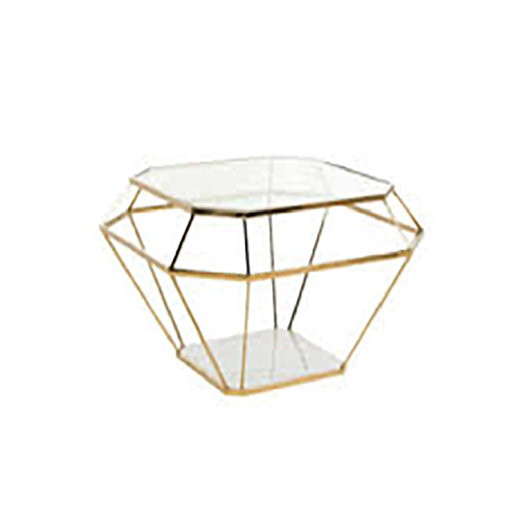 Gold Geometric Side Table