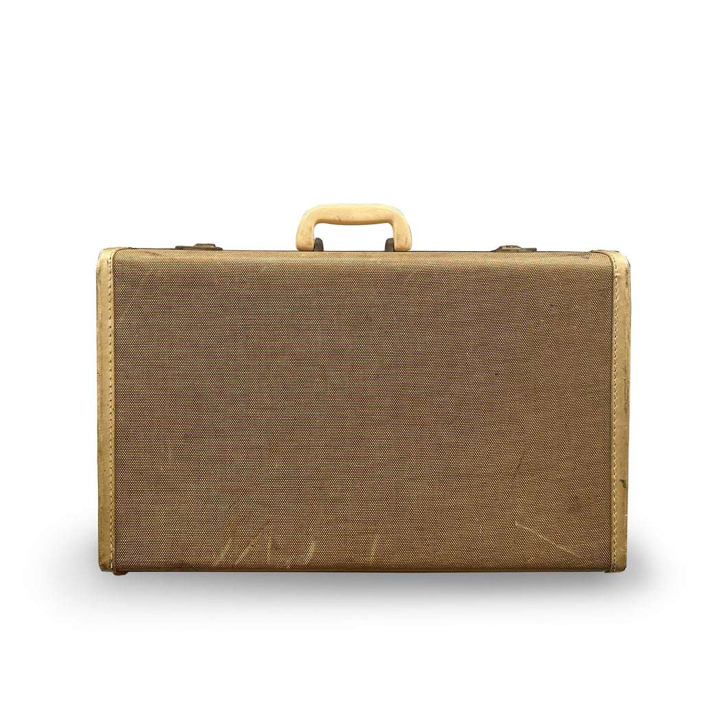 Beige Hardshell Suitcase with Cream Trim