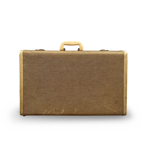 Beige Hardshell Suitcase with Cream Trim