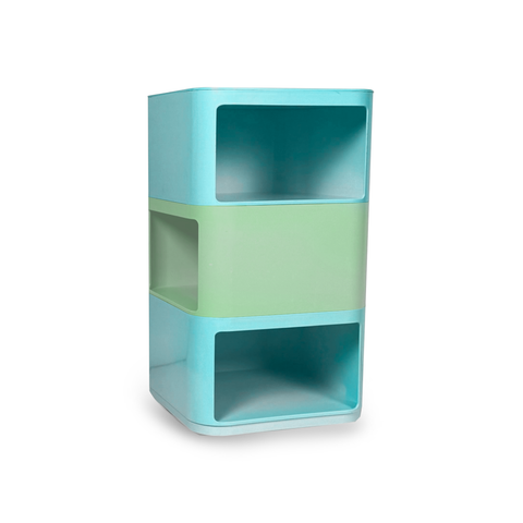 Blue Stacked Shelving - Short