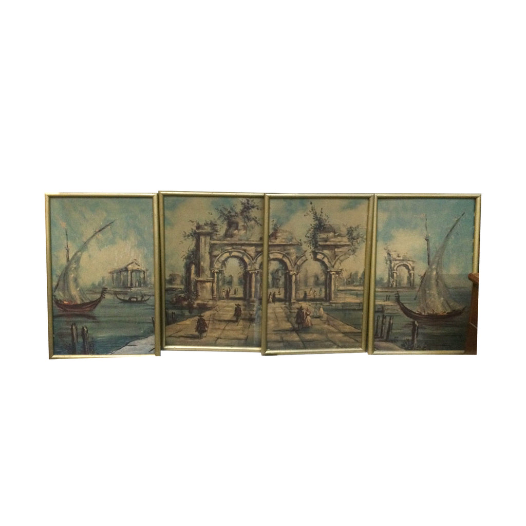 Aged Polyptych Painting