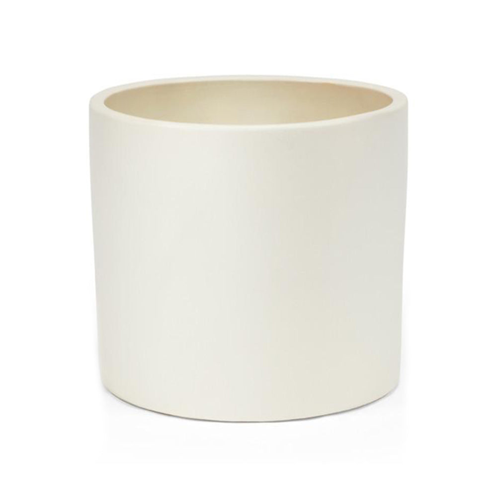 White Cylinder Planter - 14"