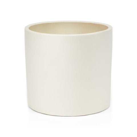 White Cylinder Planter - 14"