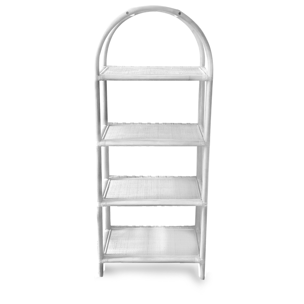 White Wicker Shelf